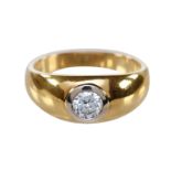 Brillantsolitaire 750 GG.Eleganter Ring Ringgr. 59. mit Brillant von 0,53 ct. TW vvsi. Gew. 9,2