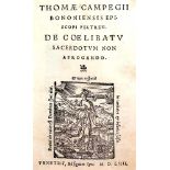 Campeggi,T.De coelibatv sacerdotvm non abrogando. Venedig,ad signum spei, 1554. 56 unn. Bll. mi