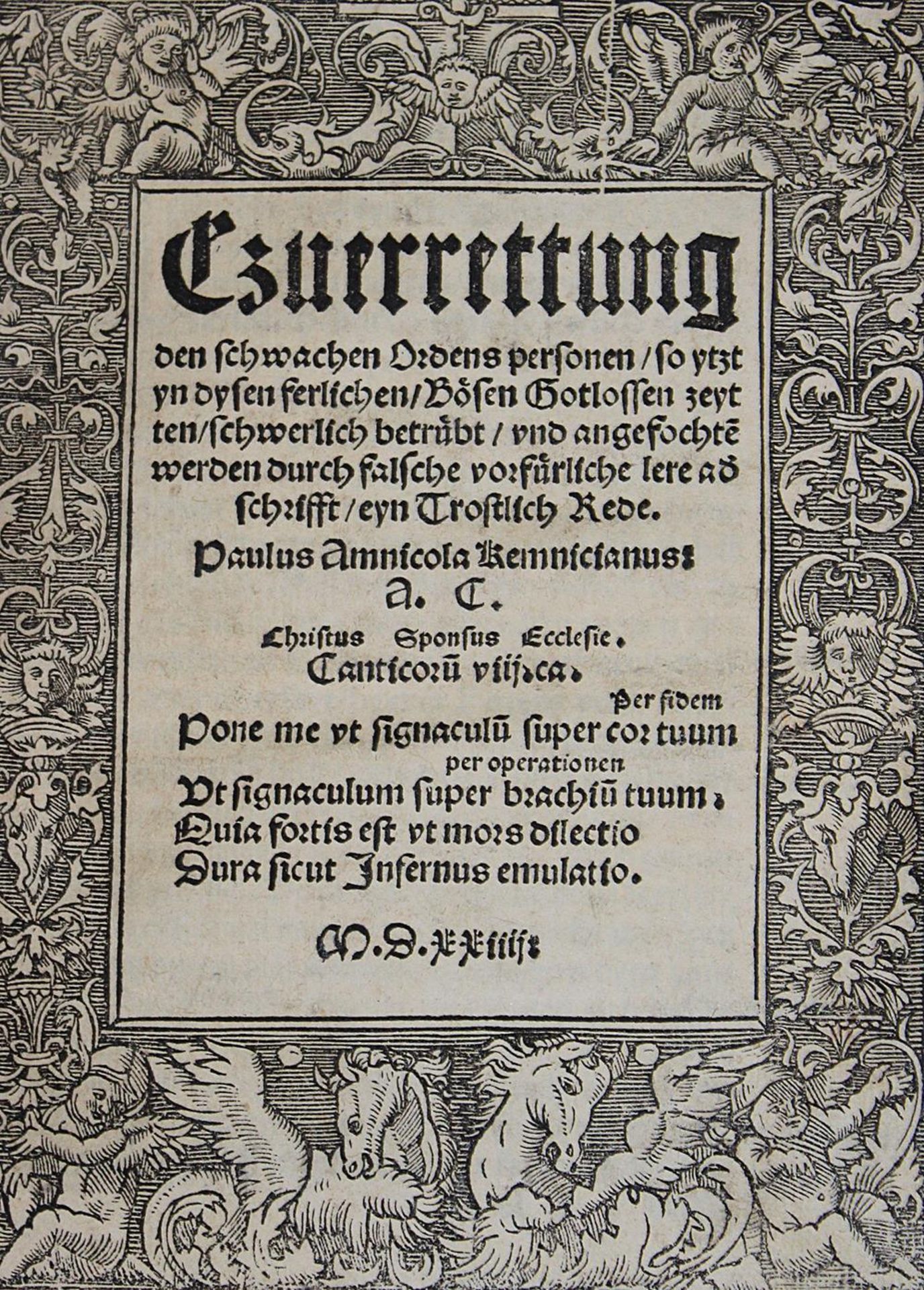 Bachmann,P.Czu errettung den schwachen Ordens personen... Drsdn., (Emserpresse) 1524. 4°. 51 Bl