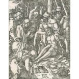 Dürer, Albrecht(1471 Nürnberg 1528). Die Beweinung Christi. Aus der Kleinen Holzschnitt-Passion