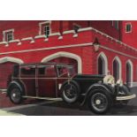 Rolls RoycePhantom I 1928. Farboffset n. Bruno Iacco, 20. Jh. 35 x 50, Blgr. 43,7 x 58,7 cm. Mi