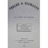 Foudras,T.de.Perles &amp; Diamants. Brüssel, Lebegue 1870. 244 S. Handgebundener Maroquin d. Zt