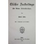Rebe,M. (d.i. M.Michel).Elsässer Zuckerdings für kleine Schnäbelchen. Gotha, Perthes 1886. Mit