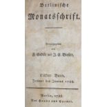 Gedike,F. u. J.E.Biester (Hrsg.).Berlinische Monatsschrift. Bde. 11-12 (= Jg. 1788). 9 (von 12)