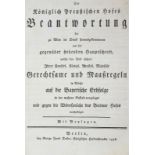 (Hertzberg,E.F.v.).Des Königlich Preußischen Hofes Beantwortung der zu Wien im Druck herausgeko