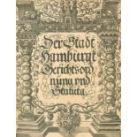 Stadt Hamburgk, Der,Gerichtsordnung und Statuta. Hbg., Paul Lange für Georg Ludwig Frobenius 16