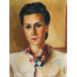 Badaro, Clea(1913 Kairo - Alexandria 1968). Bildnis einer jungen Frau (Antigone Contopoulos). B