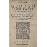 Sabinus,G. (d.i. G.Schuler).Poemata et numero librorum et aliis additis aucta ... denuo edita.