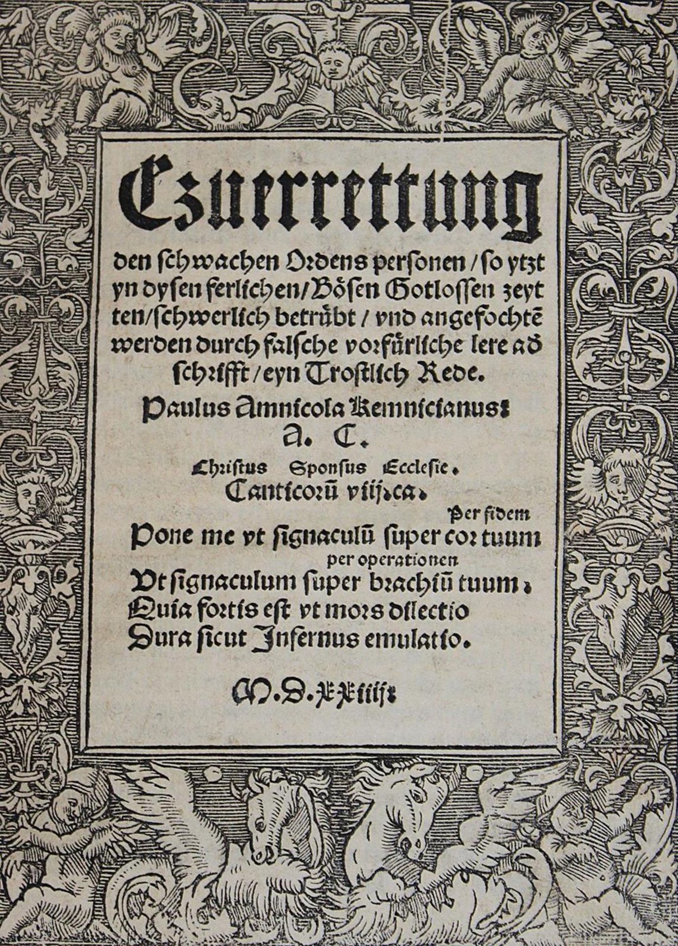 Bachmann,P.Czu errettung den schwachen Ordens personen... Drsdn., (Emserpresse) 1524. 4°. 51 Bl - Bild 2 aus 2