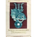 Theaterring München.2 Bl. farbige Plakate bei Kunst im Druck, Müller, Mchn. (1) um 1930/40. Blg