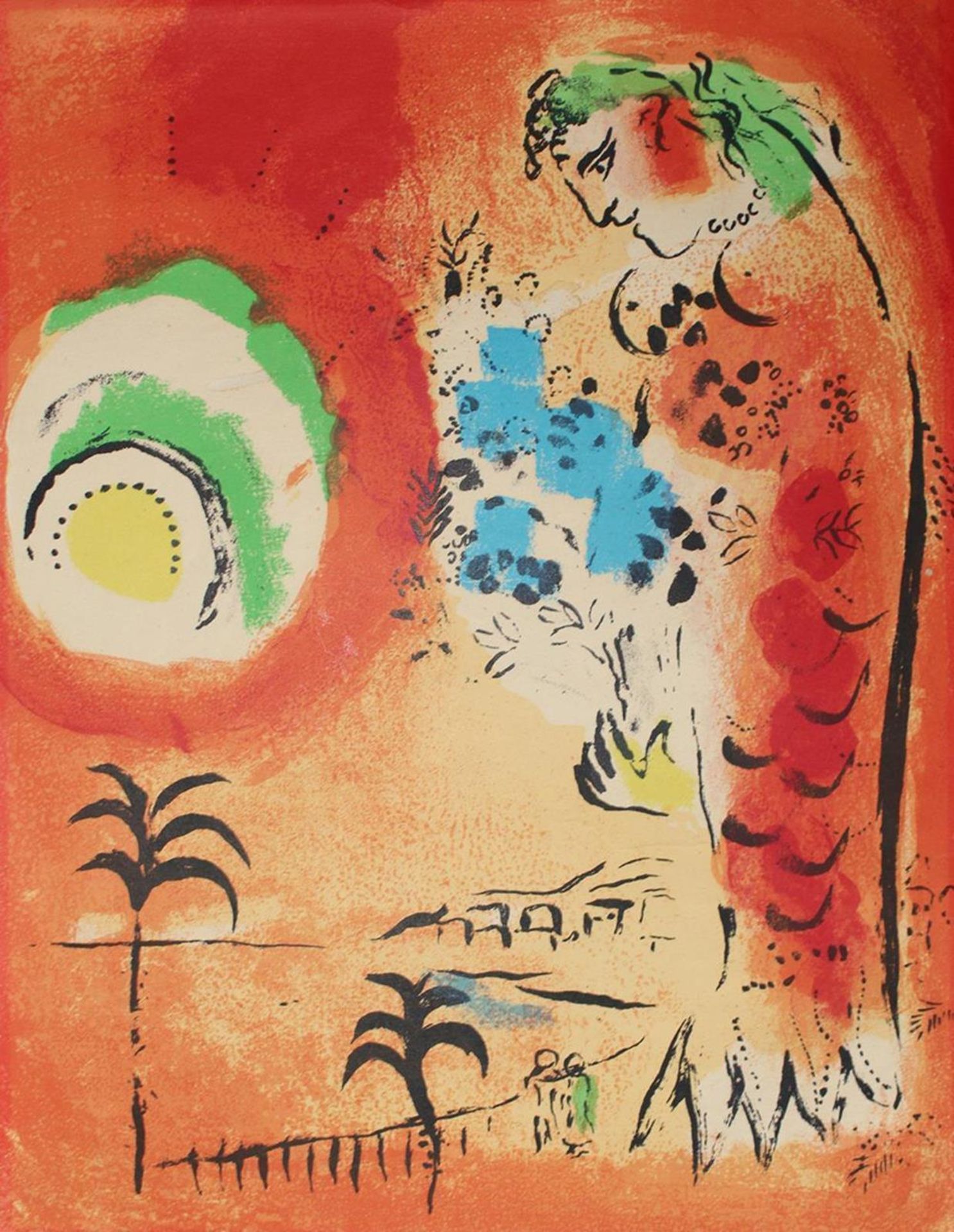 Chagall, Marc(1887 Witebsk - Saint-Paul-de-Vence 1985). Bucht der Engel. - Der weiße Clown. 2 ( - Bild 2 aus 3
