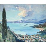 Aja, Adalbert Jaschinski(1905 Königsberg - Köln 1989). Lerici. Blick über die ligurische Stadt