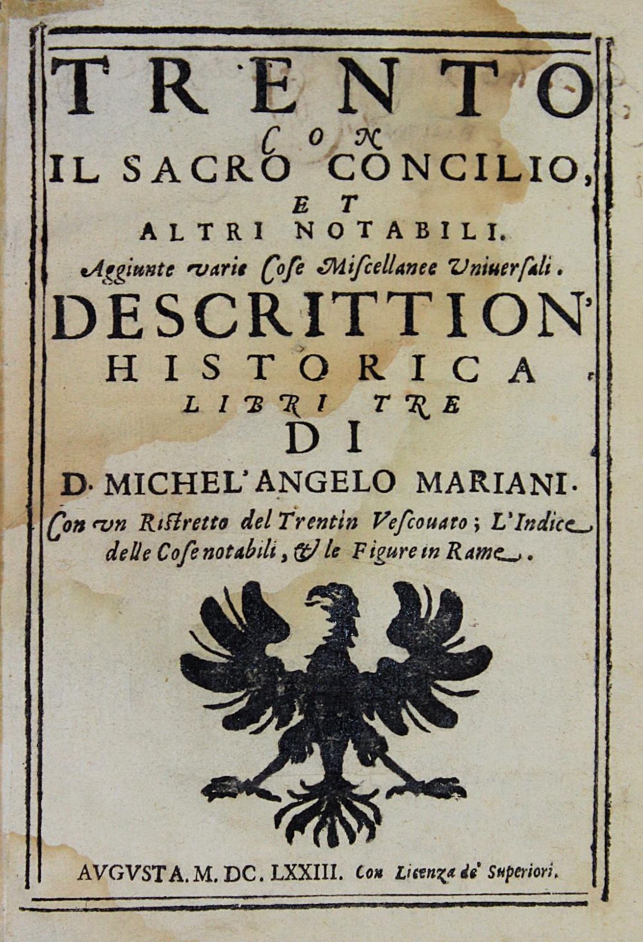 Borghini,V.Discorsi. Con annotationi. 1. Tl. (von 2). Florenz, Viviani 1755. 4°, Mit gest. Tite