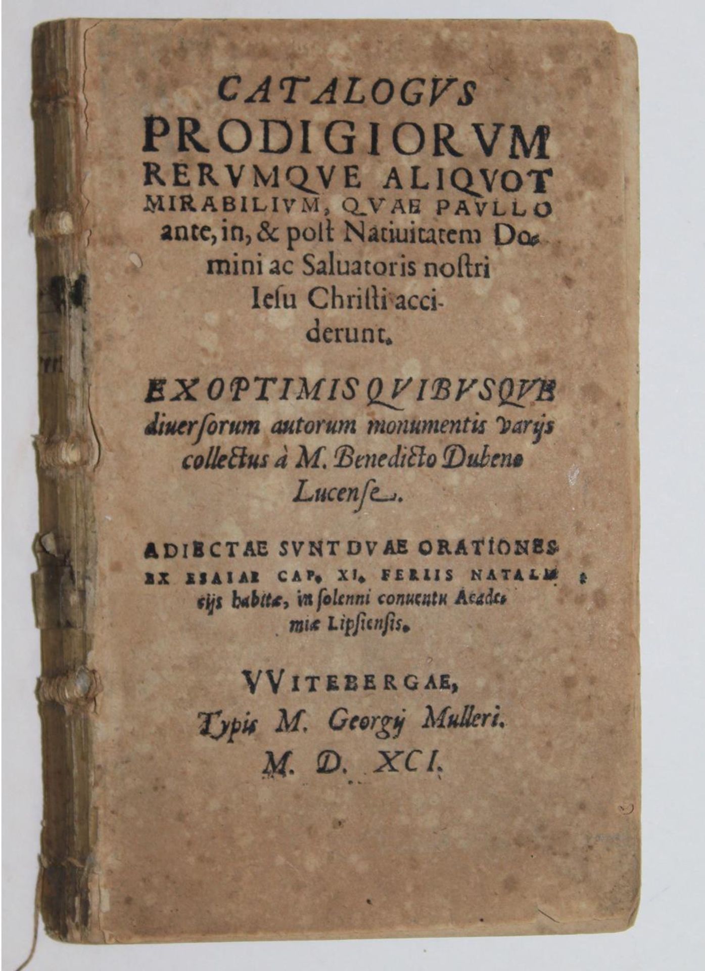 Duben,B.Catalogus Prodigiorum rerumque aliquot mirabilium, quae Paullo ante, in, &amp; post nat - Bild 2 aus 2
