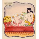 Székely,A.Fidibusz. Mit 10 (3 Aquarellen, 1 Kreidezeichnung, 6 Tuschzeichnungen) erotischen Ori
