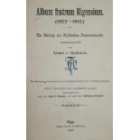 Berkholz,A.v.Album fratrum Rigensium (1823-1910). Ein Beitrag zur Baltischen Personenkunde. 3.