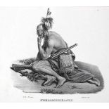Indianer.Nordamerikaner. Lithogr. v. Honegger n. Hassler aus Schinz, um 1850. Blgr. 24 x 33 cm.