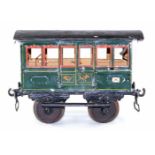 Märklin Spur 2 Postwagen,sehr alt um 1900. Handlackiertes, äusserst seltenes Modell des Postwag