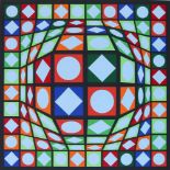 Vasarely, Victor(1906 Pecs - Paris 1997). Ohne Titel. Farbserigraphie auf leichtem Karton. 35 x