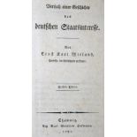 Wieland,E.K.Versuch einer Geschichte des deutschen Staatsinteresse. 3 Bde. Chemnitz, Hofmann 17