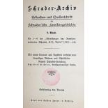 Schrader,R.Schrader-Archiv. Urkunden- und Quellenschrift für Schrader'sche Familiengeschichte.