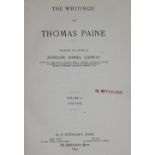 Paine,T.The writings. Collected and edited by Moncure Daniel Conway. 4 Bde. New York u. London,