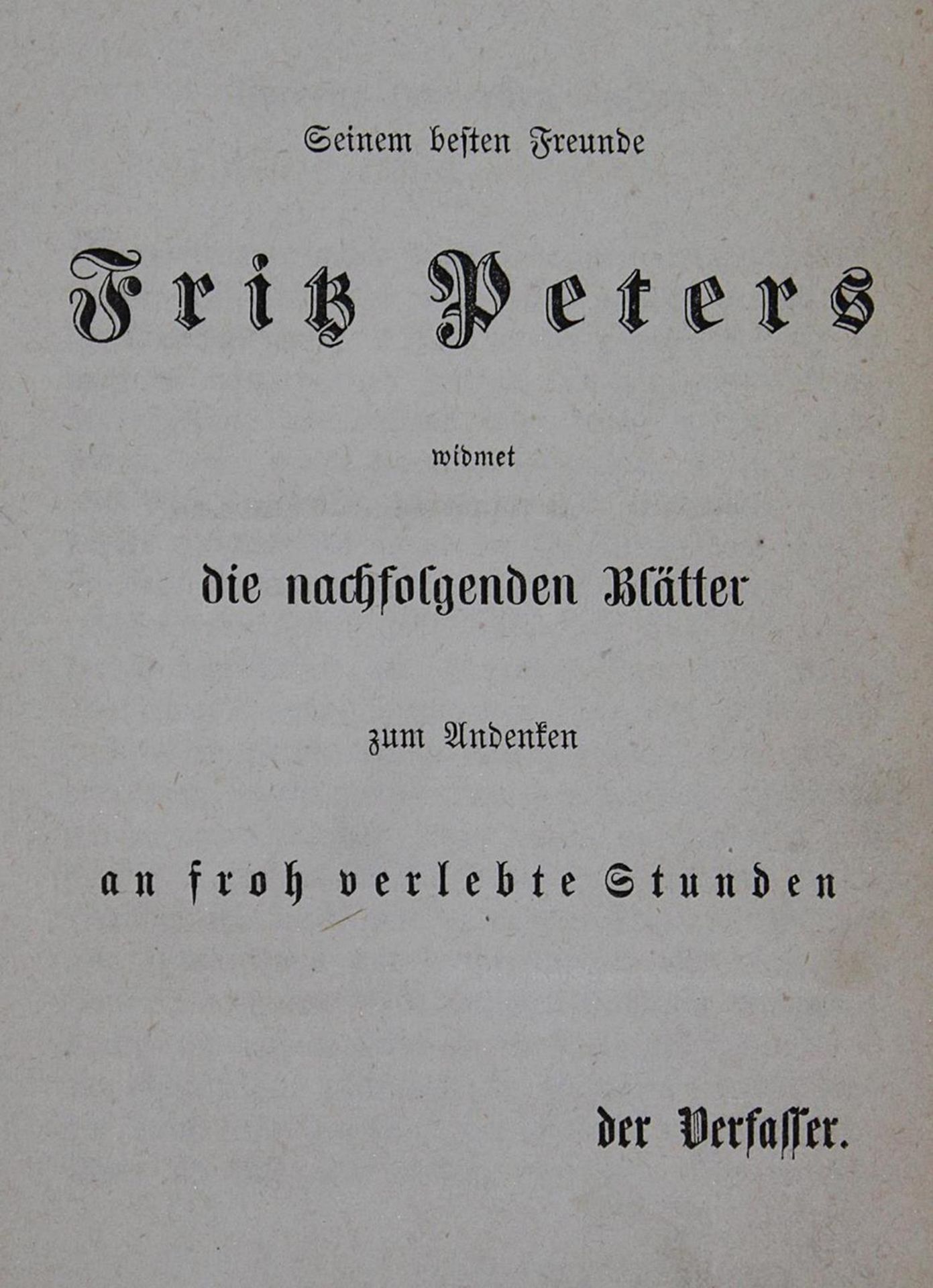 Reuter,F.Sämmtliche Werke. Mischaufl. 16 Bde. Wismar u. Ludwigslust, Hinstorff ca. 1865. Einhei - Bild 2 aus 2
