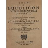 Heidemann,J.In Bucolicon Virgilii Quartum Dissertatio... Praes. J.H. Boeckler. Strassburg, Pick