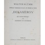 Klemm,W.12 Radierungen zu Boccaccios 'Dekameron'. 1 Dplbl. Text u. 12 Bl. kol. Radierungen, Mün