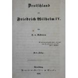 Radowitz,J.v.Deutschland und Friedrich Wilhelm IV. 3. Auflage. 2 Werke in 1 Band. Hbg., Perthes