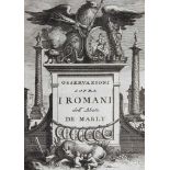 Mably,(G.B.de).Osservazioni opra i Romani. 2 Bde. Venedig, Pasquali 1766. Mit 2 gest. Tit. 4 Bl