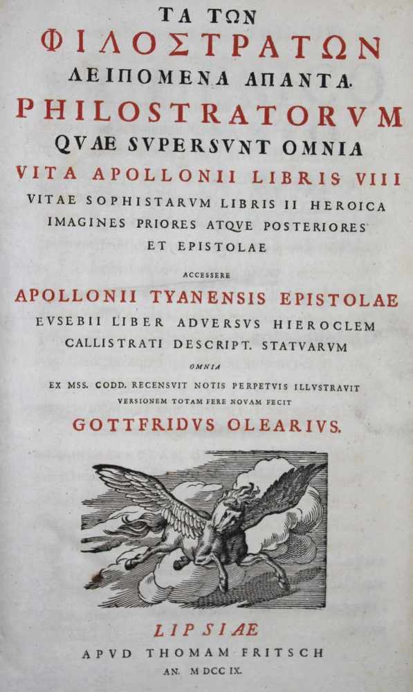 Philostratos.Philostratorum quae supersunt omnia. Vita Apollonii libris VIII. Vitae Sophistarum
