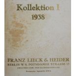 Tapeten.(Musterbuch) Kollektion I. Bln., Lieck &amp; Heider 1938. 4°. Mit 221 (von 230, num. 51