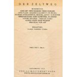 Zeltweg, Der.Redaktion: Flake, Serner, Tzara. Zürich, Mouvement Dada 1919. 4°. Mit zahlr. Abb.