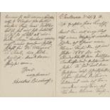 Bischoff, Charitas,dt. Schriftstellerin (1848-1925). 'Eines Engels Kuß'. Eh. Manuskript, Blanke
