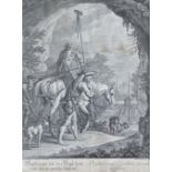 Ridinger, Johann Elias(1698 Ulm - Augsburg 1767). 'Vogelfaenger' - 'Diser sehr grosse Joch-Geye