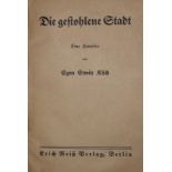 Kisch,E.E.Die gestohlene Stadt. Eine Komödie. Bln., Erich Reiß (1922). Gr.8°. 71 S., 1 Bl. Illu