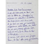 Goltz, Hans von der,Manager und Schriftsteller (1926-2018). Eh. Brief mit Unterschr. München 18