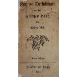(Goethe,J.W.v.).Götz von Berlichingen mit der eisernen Hand. Ein Schauspiel. Zwote Auflage. Ffm