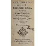 Theophrastus.Characteres ethici, sive morum descriptiones. Graece et Latine. Cum notis et monit