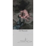 Dali, Salvador(1904 Figueres 1989). La Cenicienta. Blatt 62 aus der Folge 'Les Caprices de Goya