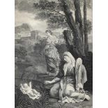 Boydell, John(1719 Dorington - London 1804), bei. 'Moses in the Bulrushes'. Kupferstich mit Pun