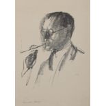 Morgenthaler, Ernst(1887 Kleindietwil/Be. - Zürich 1962). Bildnis Hermann Hesse. Lithographie a