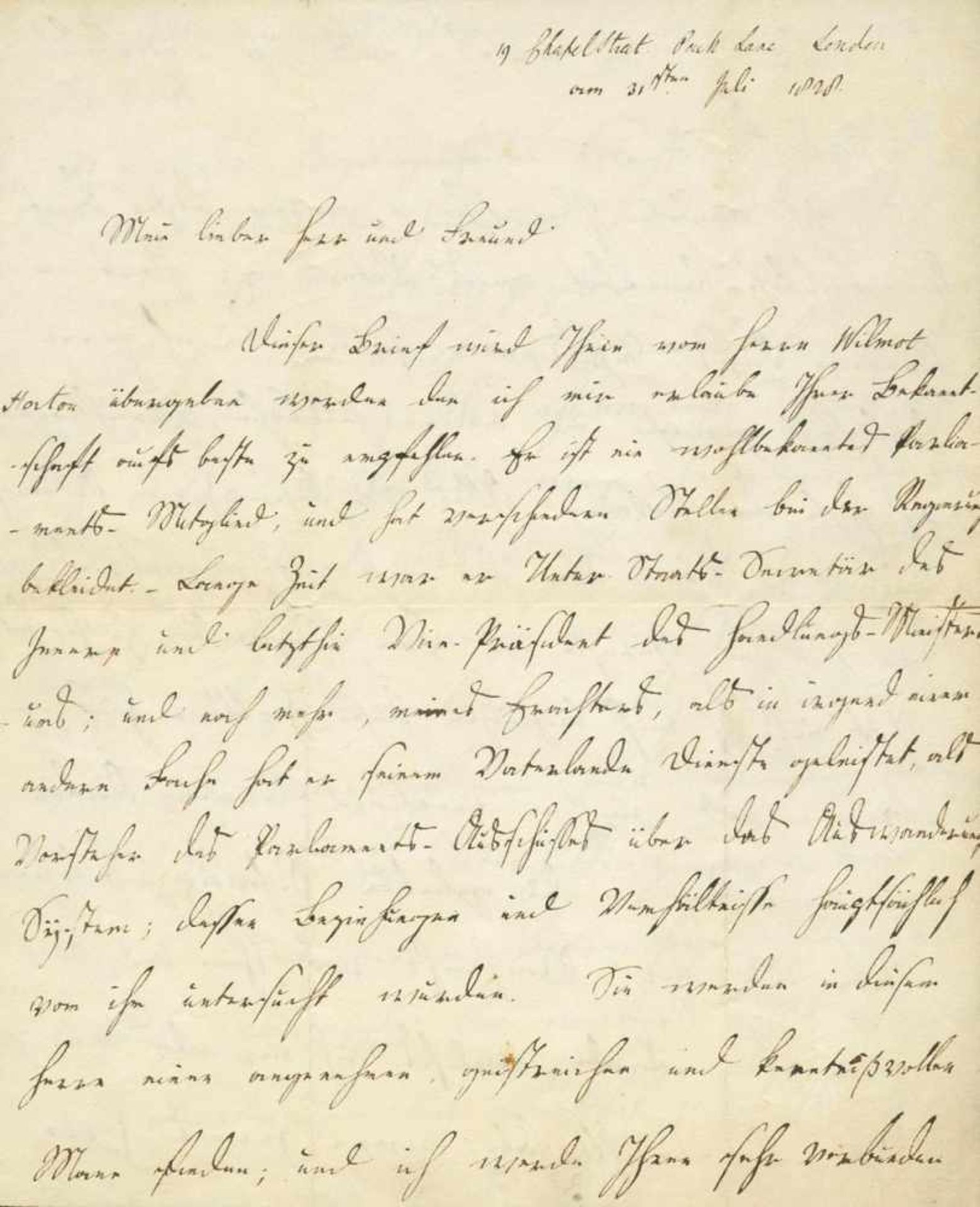 Konvolutvon 9 Briefen und Schriftstücken, dat. zwischen März 1779 und Mai 1889. 8° bis Gr.8°. 1