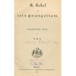 L(ey),C.A.A. Bebel und sein Evangelium. Sozialpolitische Skizze. Düsseldorf, Schwann 1885. 2 Bl