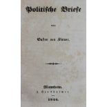 Struve,G.v.Politische Briefe. Mannheim, Bensheimer 1846. 1 Bl., 332 S. Obrosch. (Rckn. überkleb