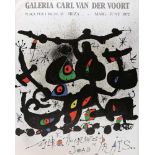 Miró, Joan(1893 Barcelona - Calamajor 1983). 'Homenatge a Joan Prats'. Plakat zur Ausstellung d