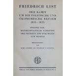 List,F.Schriften, Reden, Briefe. Bde. 1-8 (von 9) u. Register in 11 Bdn. Bln., Hobbing (1932-35
