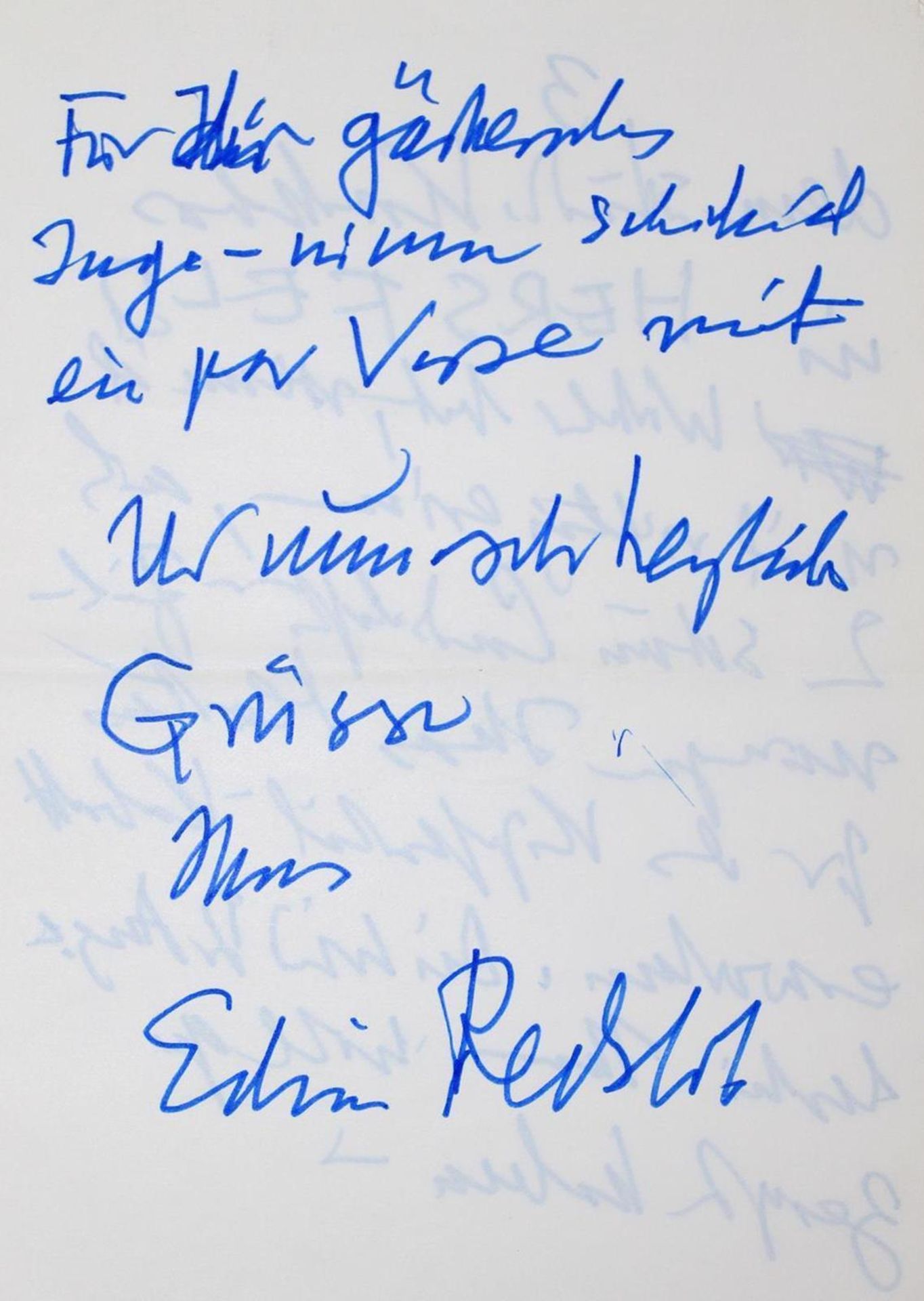 Redslob, Edwin,deutscher Kunsthistoriker (1884-1973). 2 eh. Briefe mit Unterschr., 1 eh. Zusatz