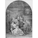 Besuch des Arztes.Lithographie von N. Strixner nach Frans van Mieris. Mchn., Literar.-artist. A